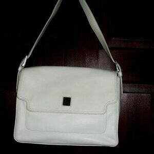 Anne Klein Leather Shoulder Bag White